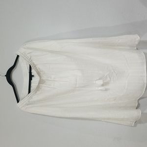 Talbots women Midi Skirt Size L Ivory White